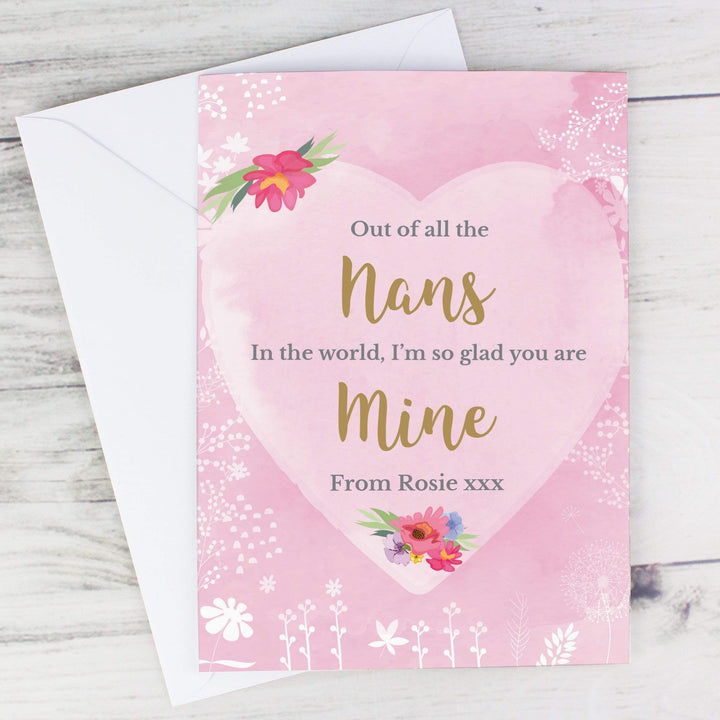 Personalised Memento Greetings Cards Personalised Floral Watercolour Card