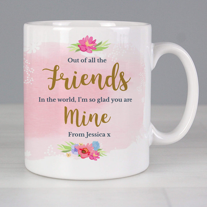 Personalised Memento Mugs Personalised Floral Watercolour Mug