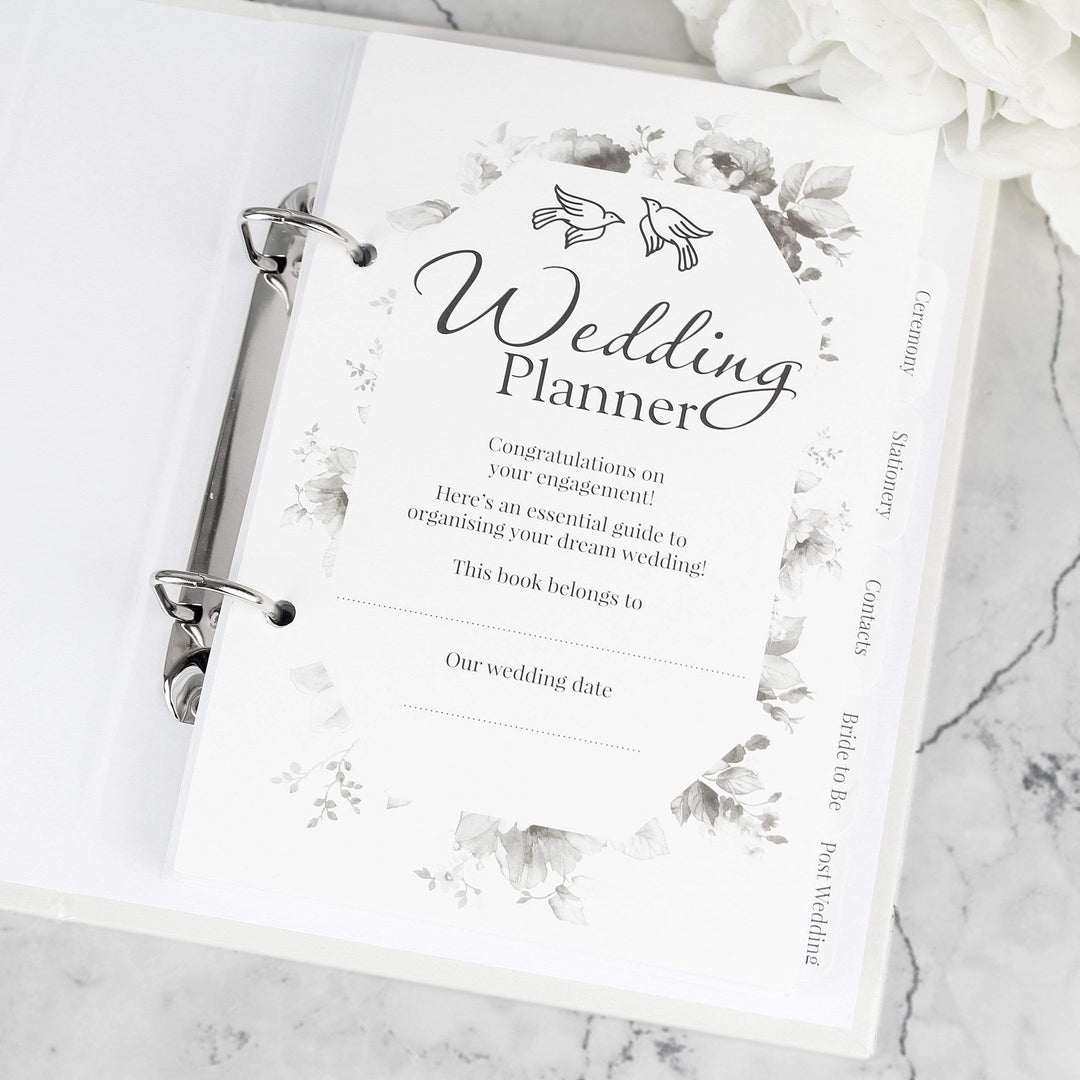 Personalised Memento Stationery &amp; Pens Personalised Floral Watercolour Wedding Planner