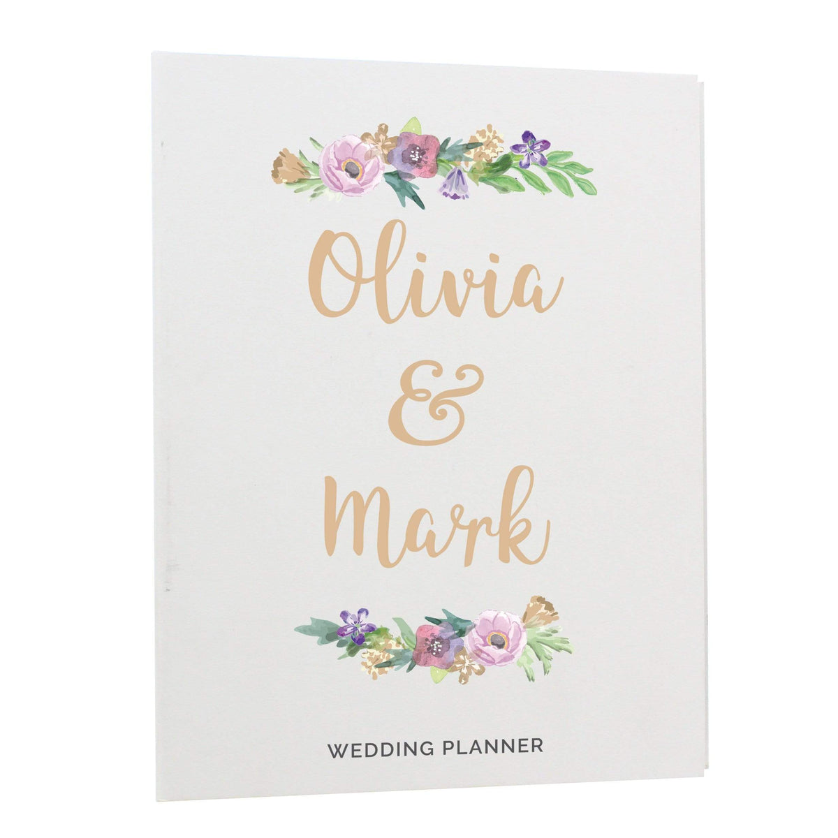 Personalised Memento Stationery & Pens Personalised Floral Watercolour Wedding Planner
