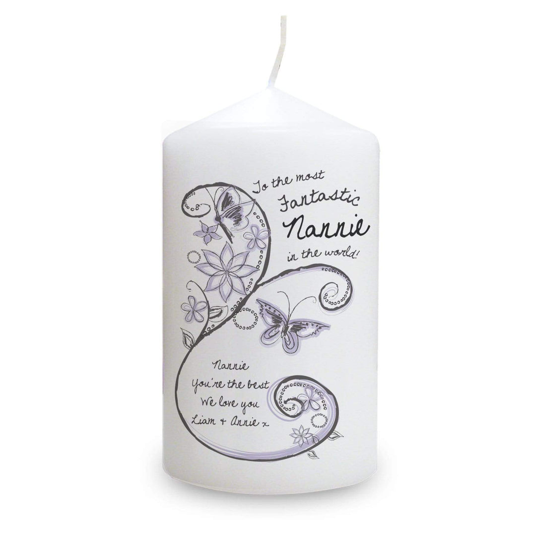 Personalised Memento Candles &amp; Reed Diffusers Personalised Flower Pattern Candle