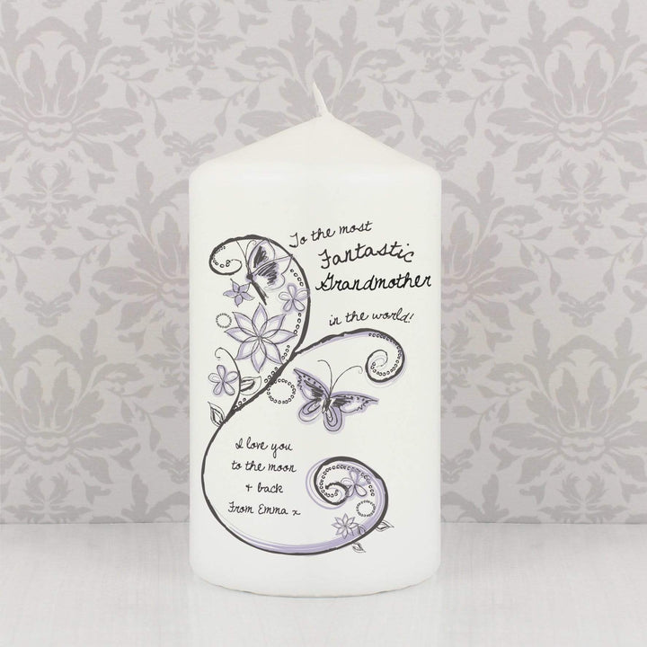Personalised Memento Candles &amp; Reed Diffusers Personalised Flower Pattern Candle