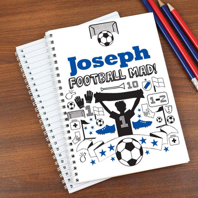 Personalised Memento Stationery & Pens Personalised Football A5 Notebook