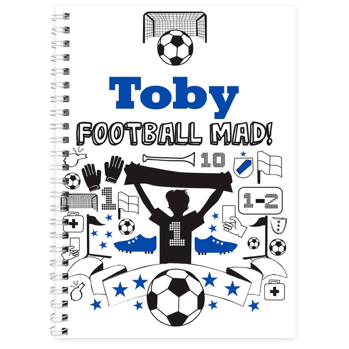 Personalised Memento Stationery &amp; Pens Personalised Football A5 Notebook