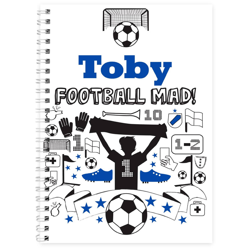 Personalised Memento Stationery & Pens Personalised Football A5 Notebook