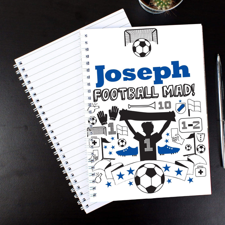 Personalised Memento Stationery &amp; Pens Personalised Football A5 Notebook