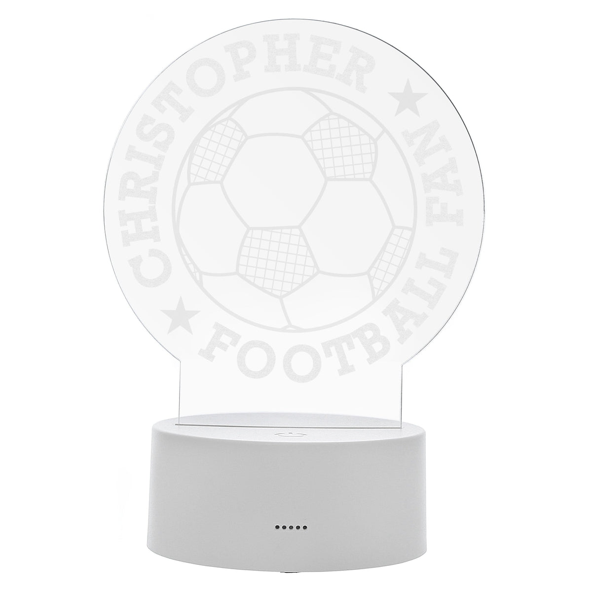Personalised Memento Candles & Reed Diffusers Personalised Football LED Colour Changing Desk Night Light