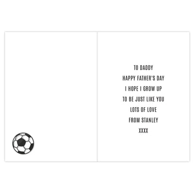 Personalised Memento Personalised Football Mini Me Card
