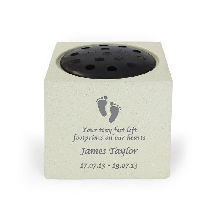 Personalised Memento Memorials Personalised Footprints Memorial Vase