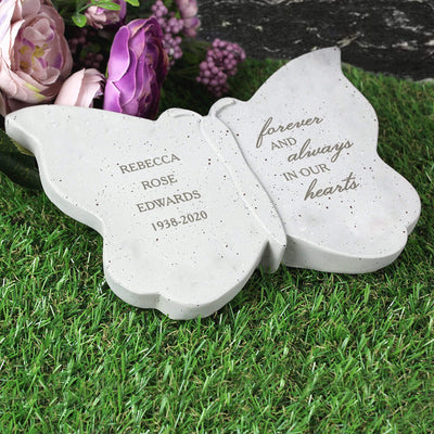 Personalised Memento Ornaments Personalised Forever and Always Memorial Butterfly