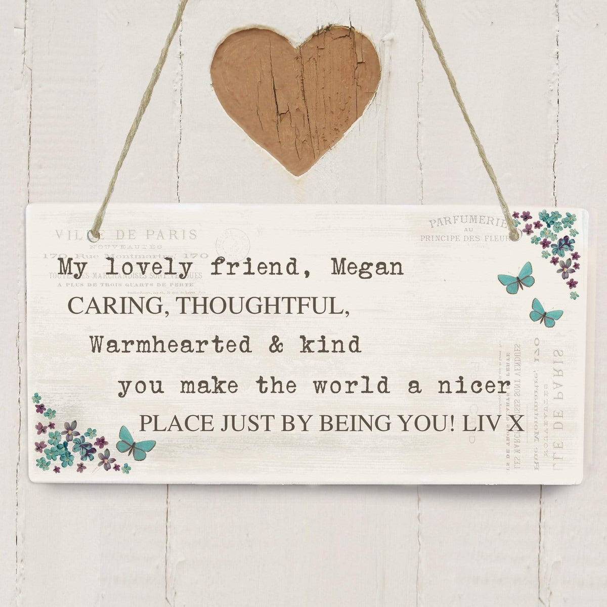 Personalised Memento Wooden Personalised Forget me not Wooden Sign