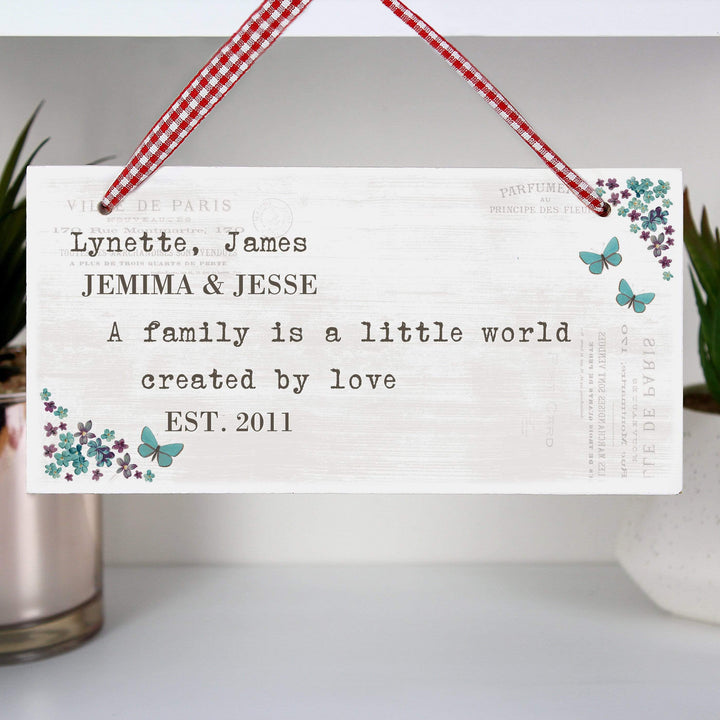 Personalised Memento Wooden Personalised Forget me not Wooden Sign