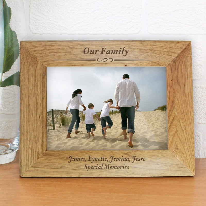 Personalised Memento Wooden Personalised Formal 7x5 Landscape Wooden Photo Frame