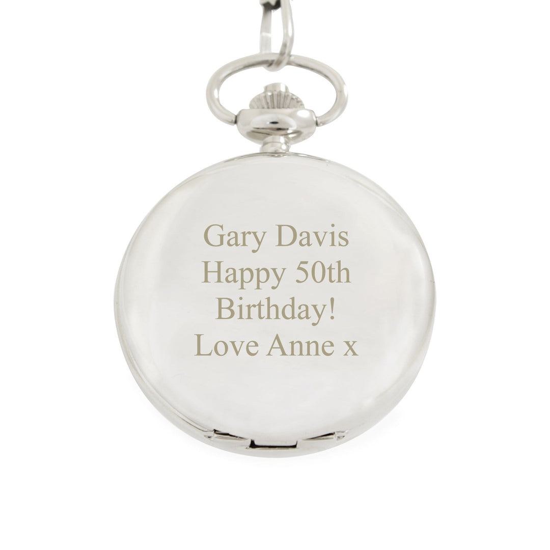 Personalised Memento Clocks &amp; Watches Personalised Formal Pocket Fob Watch