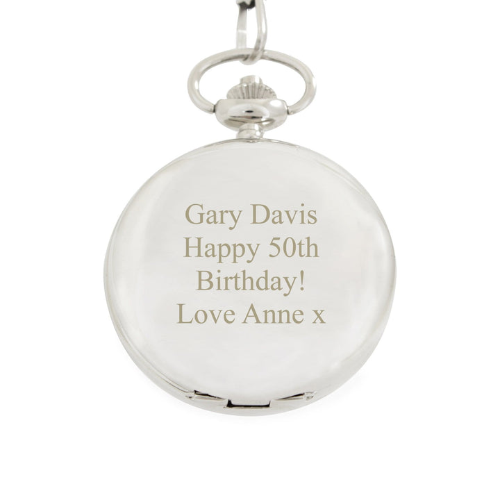 Personalised Memento Clocks &amp; Watches Personalised Formal Pocket Fob Watch
