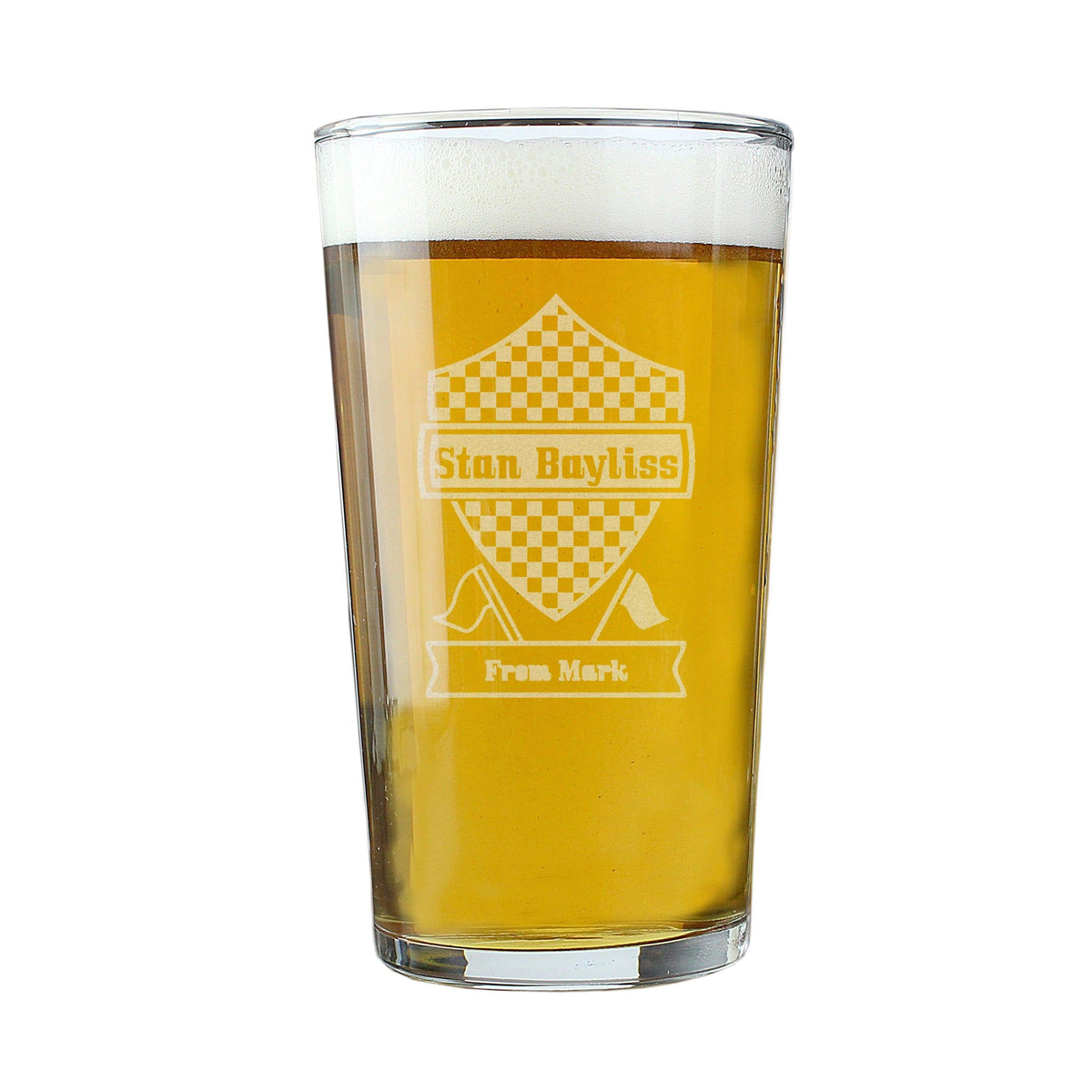 Personalised Memento Glasses & Barware Personalised Formula 1 Pint Glass