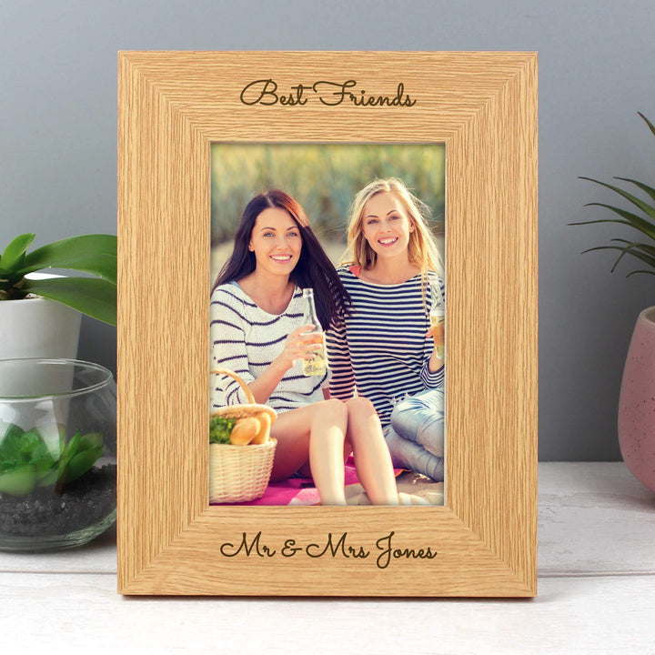 Personalised Memento Personalised Free Text 4x6 Wooden Photo Frame