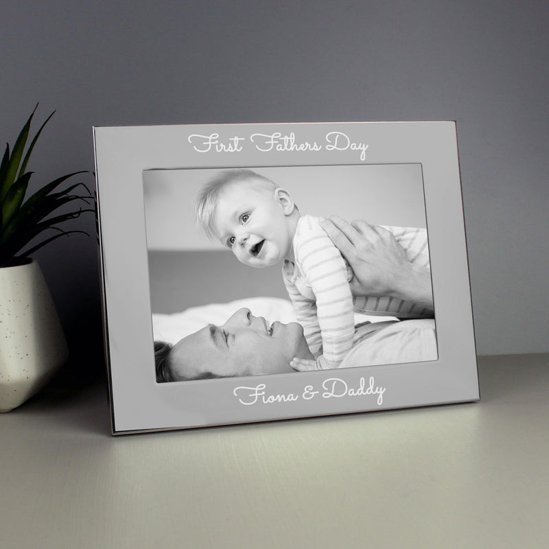 Personalised Memento Personalised Free Text 5 x 7 Silver Photo Frame