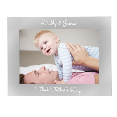 Personalised Memento Personalised Free Text 5 x 7 Silver Photo Frame