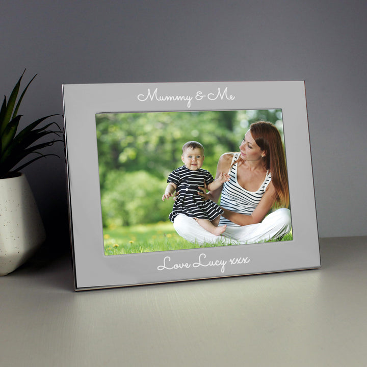 Personalised Memento Personalised Free Text 5 x 7 Silver Photo Frame