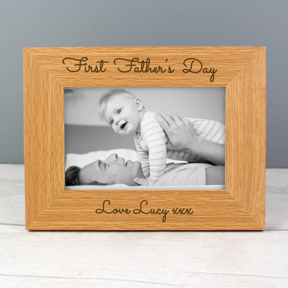 Personalised Memento Personalised Free Text 6x4 Wooden Photo Frame