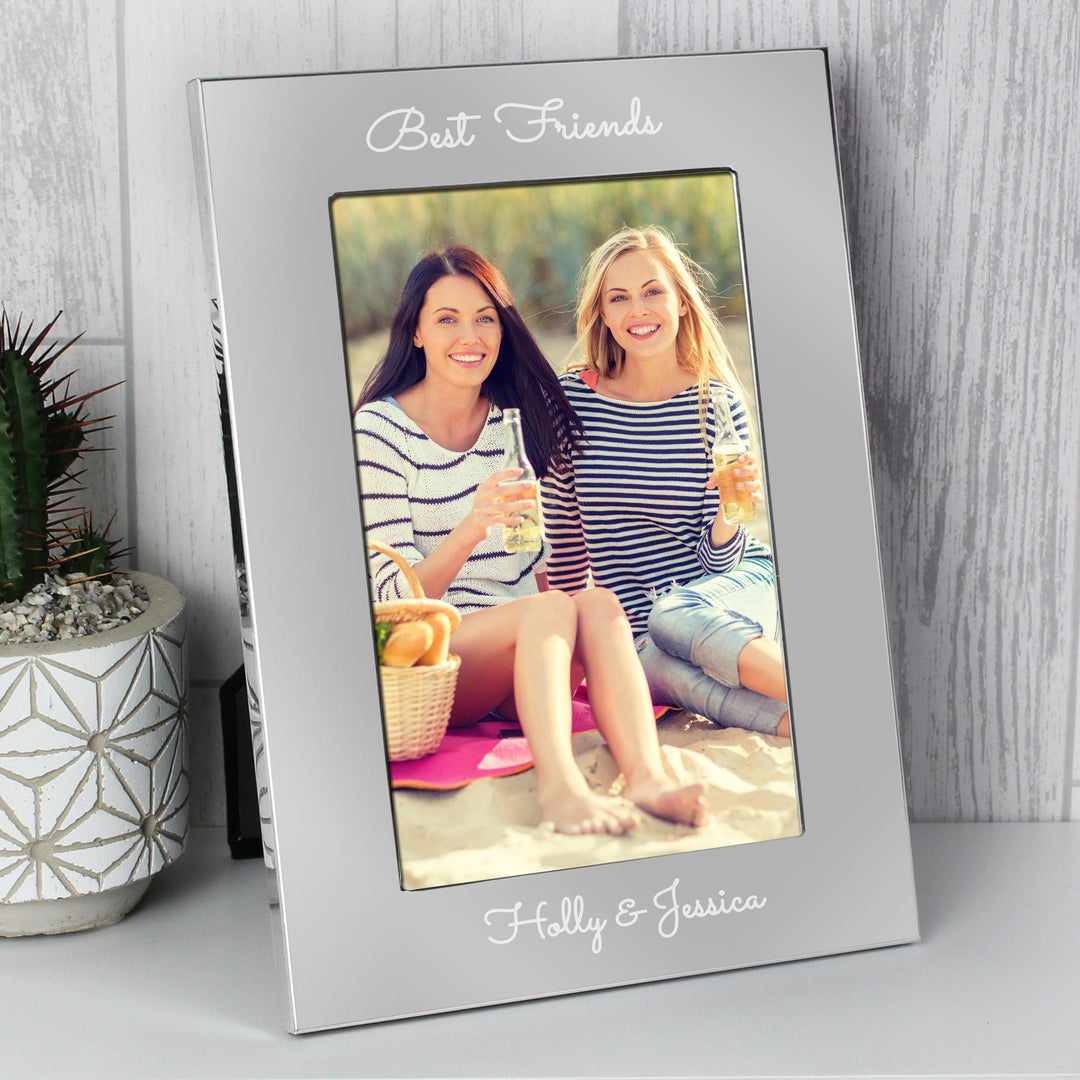 Personalised Memento Personalised Free Text 7 x 5 Silver Photo Frame