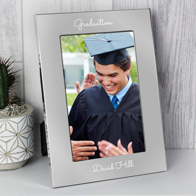Personalised Memento Personalised Free Text 7 x 5 Silver Photo Frame