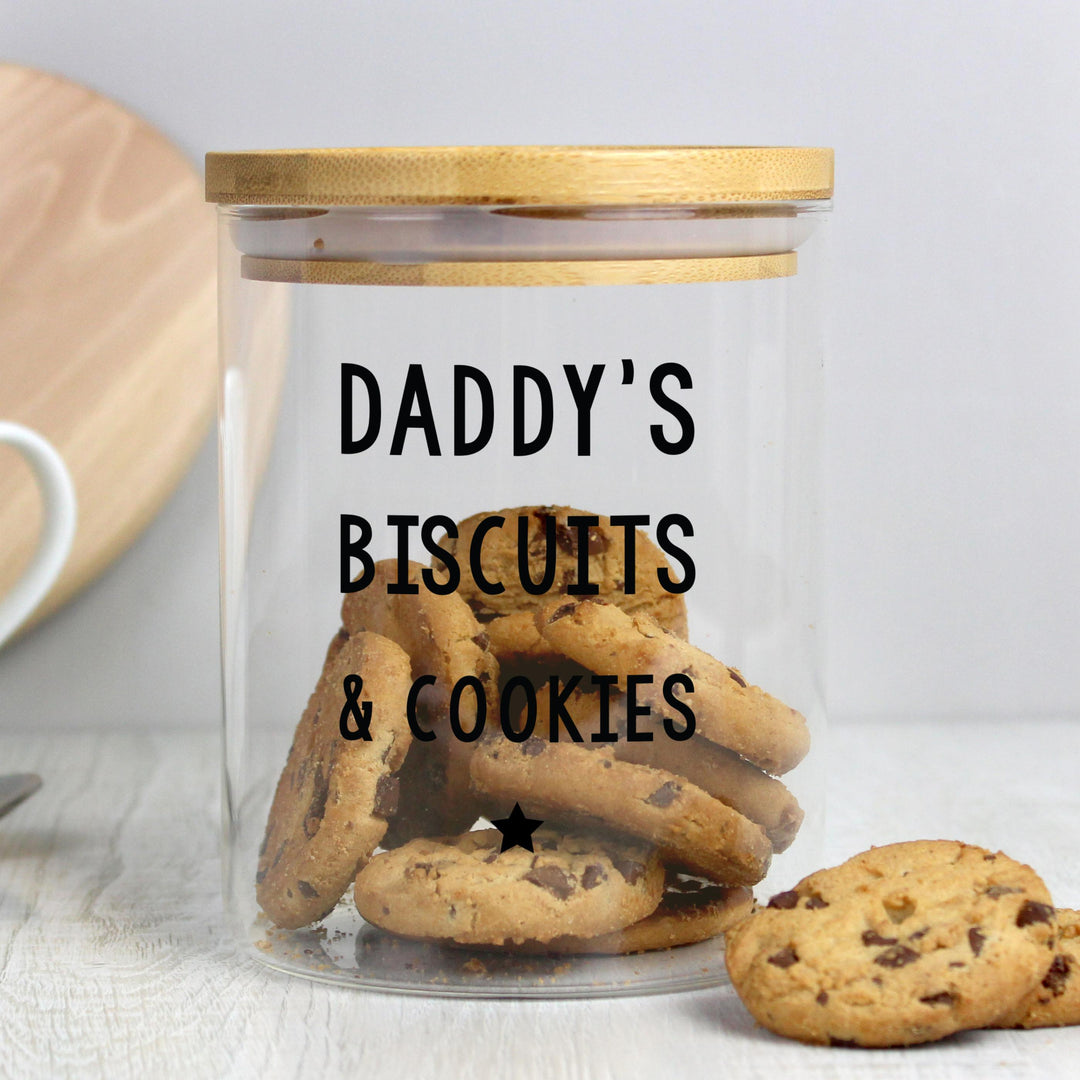 Personalised Memento Personalised Free Text Glass Jar with Bamboo Lid