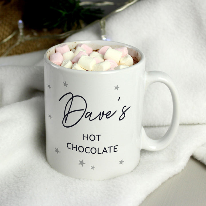 Personalised Memento Personalised Free Text Little Grey Stars Mug