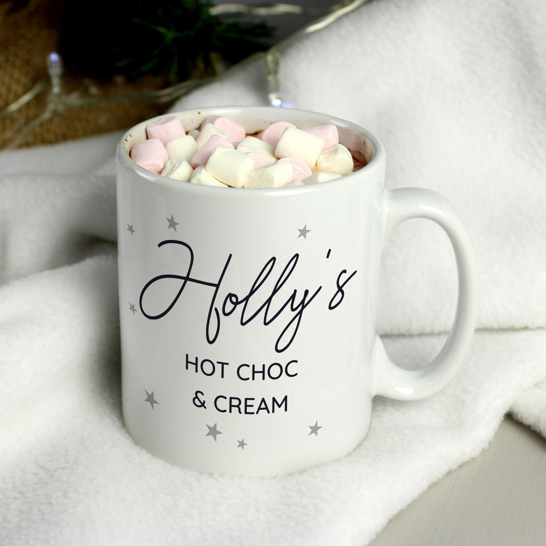 Personalised Memento Personalised Free Text Little Grey Stars Mug