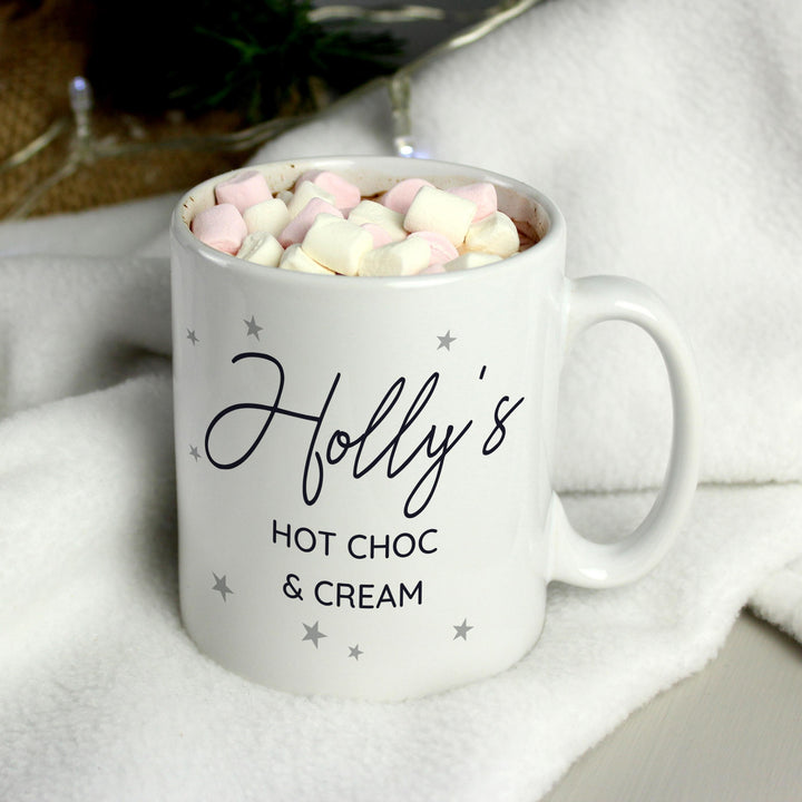 Personalised Memento Personalised Free Text Little Grey Stars Mug