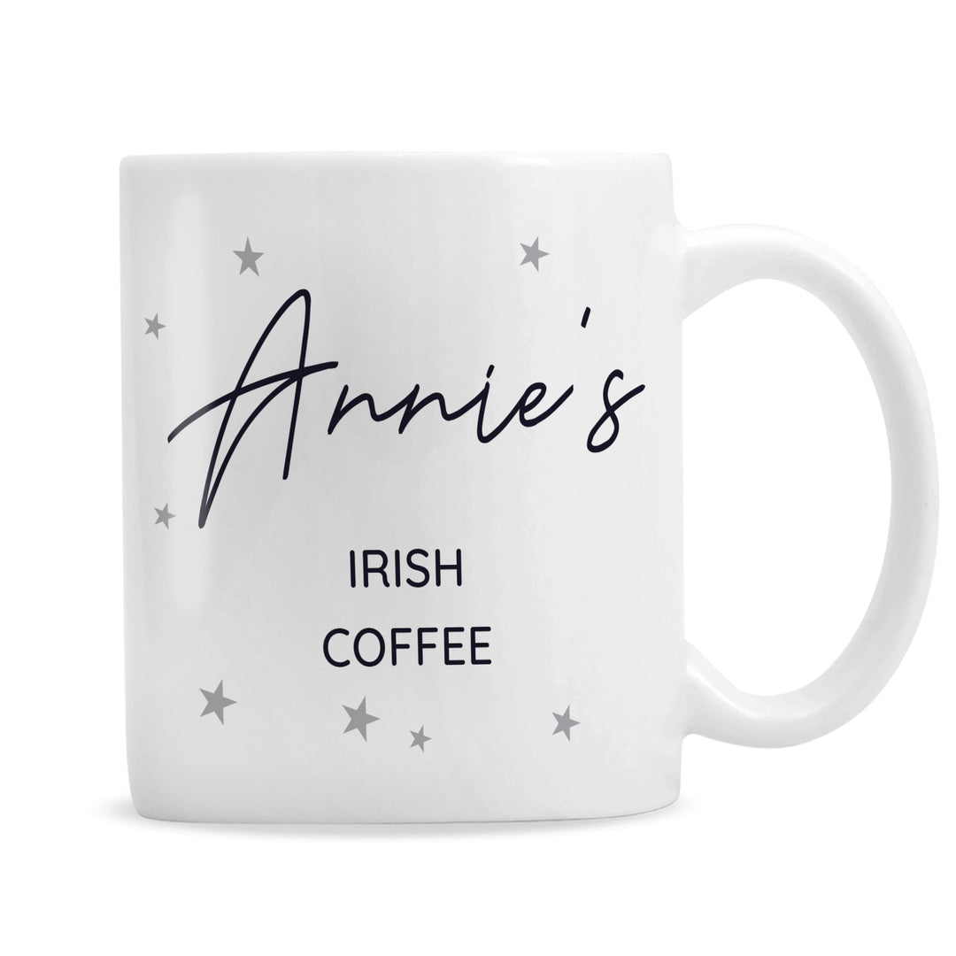 Personalised Memento Personalised Free Text Little Grey Stars Mug