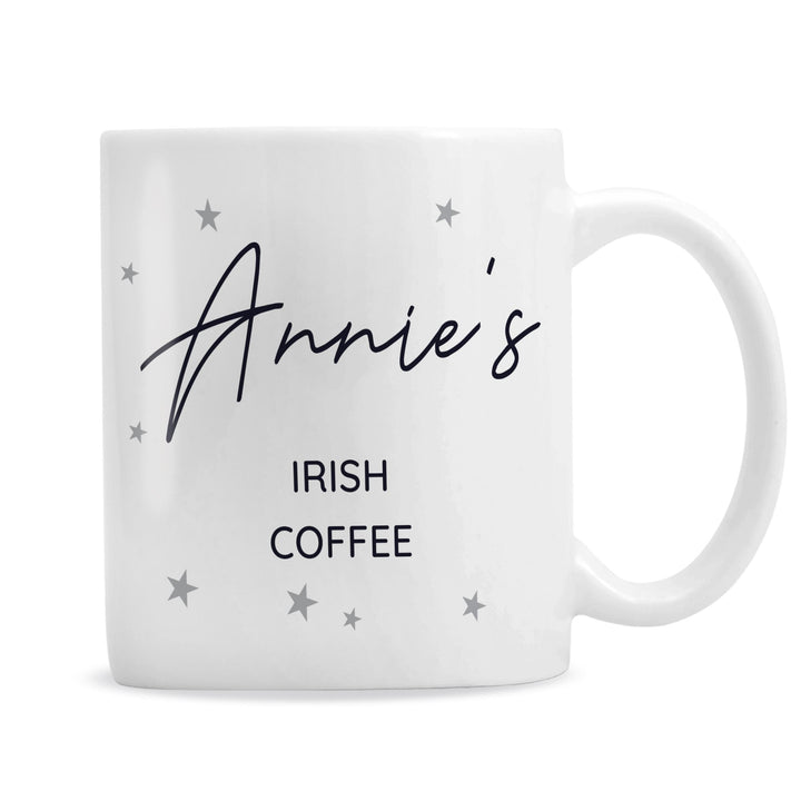 Personalised Memento Personalised Free Text Little Grey Stars Mug