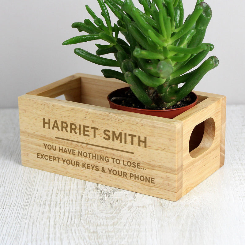 Personalised Memento Personalised Free Text Mini Wooden Crate