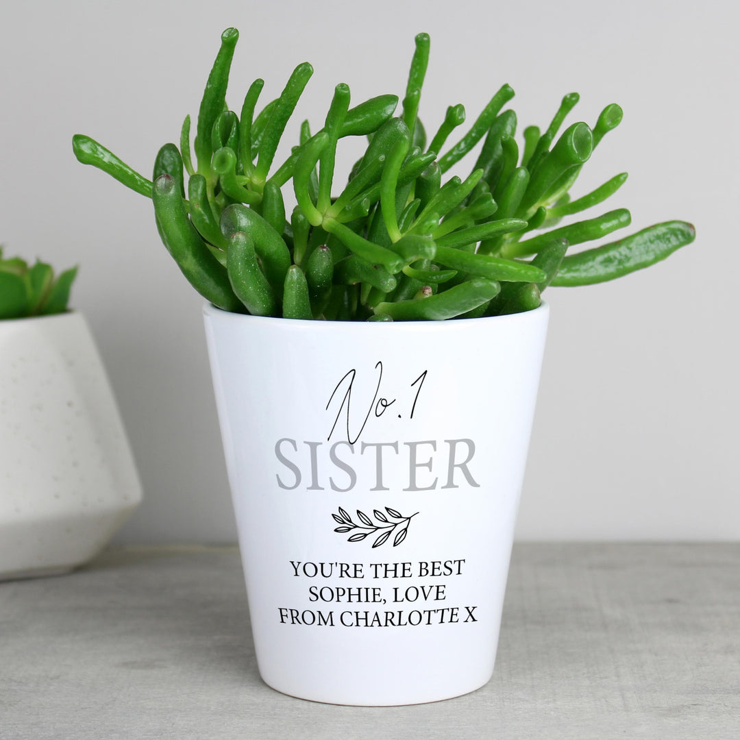 Personalised Memento Personalised Free Text Plant Pot