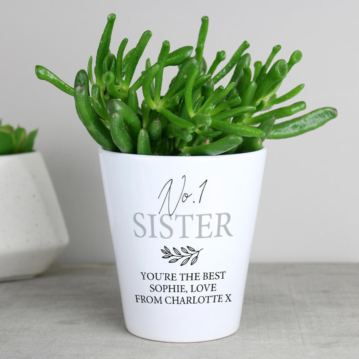 Personalised Memento Personalised Free Text Plant Pot