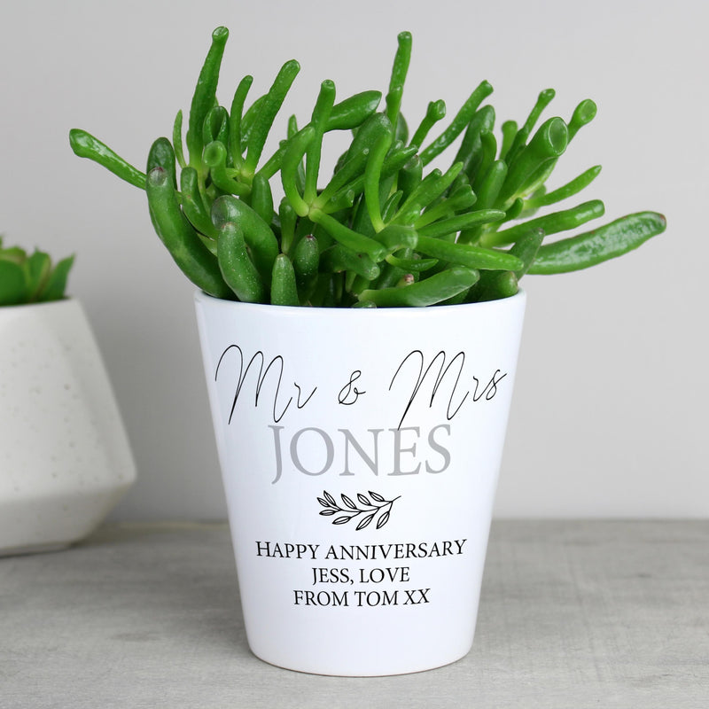 Personalised Memento Personalised Free Text Plant Pot