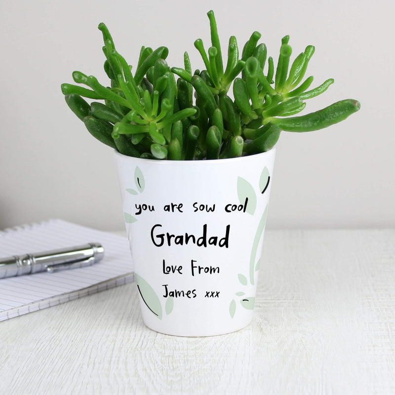 Personalised Memento Personalised Free Text Plant Pot