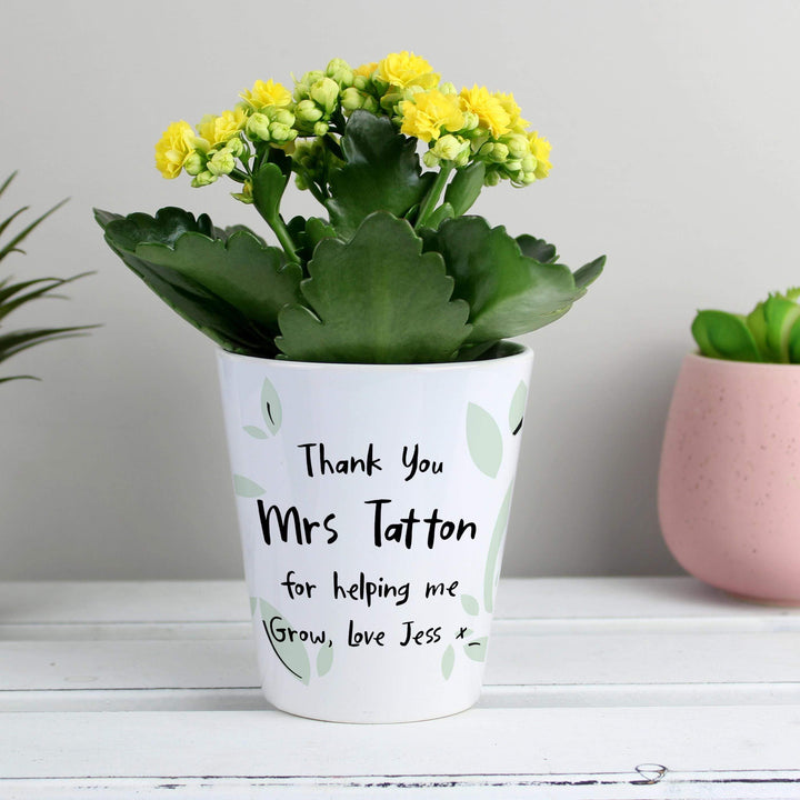 Personalised Memento Personalised Free Text Plant Pot