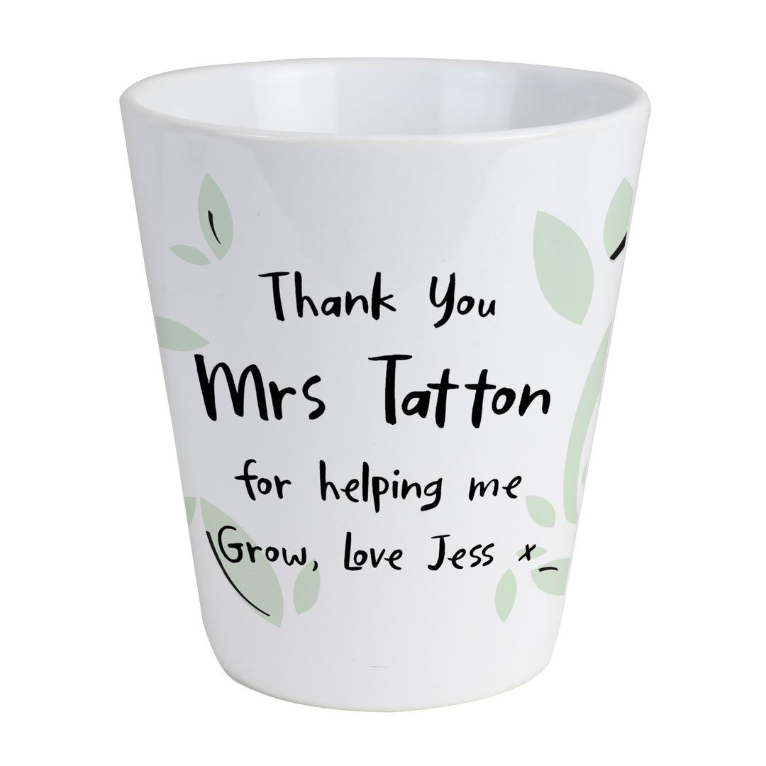 Personalised Memento Personalised Free Text Plant Pot