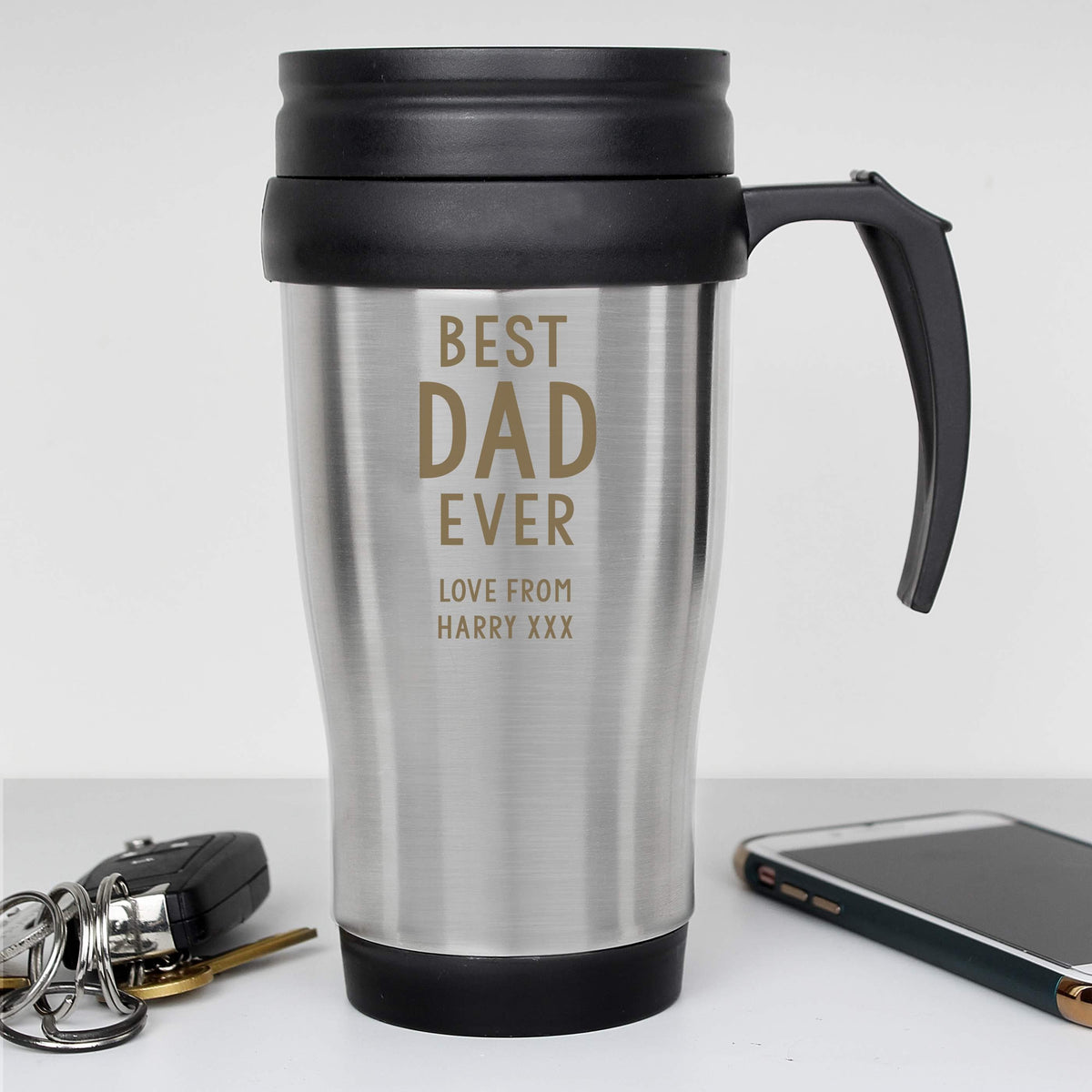 Personalised Memento Personalised Free Text Travel Mug