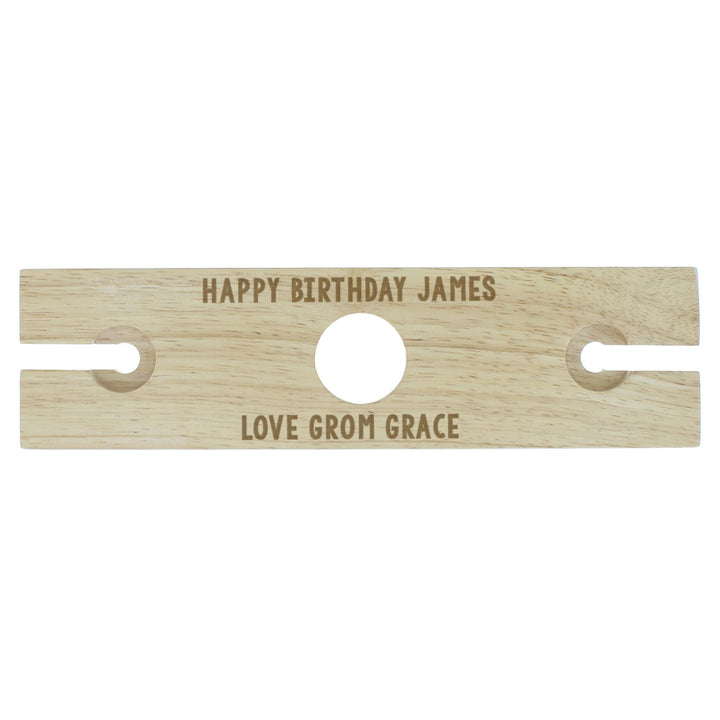 Personalised Memento Personalised Free Text Wine Glass &amp; Bottle Holder