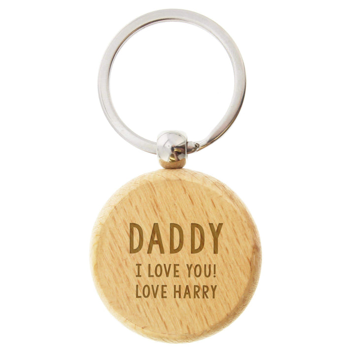 Personalised Memento Personalised Free Text Wooden Keyring