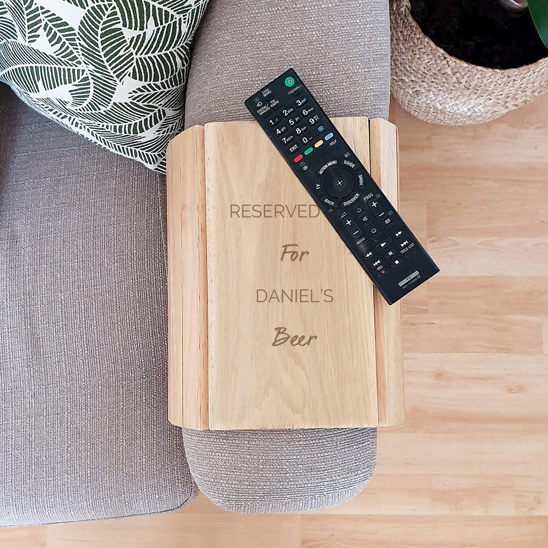 Personalised Memento Wooden Personalised Free Text Wooden Sofa Tray