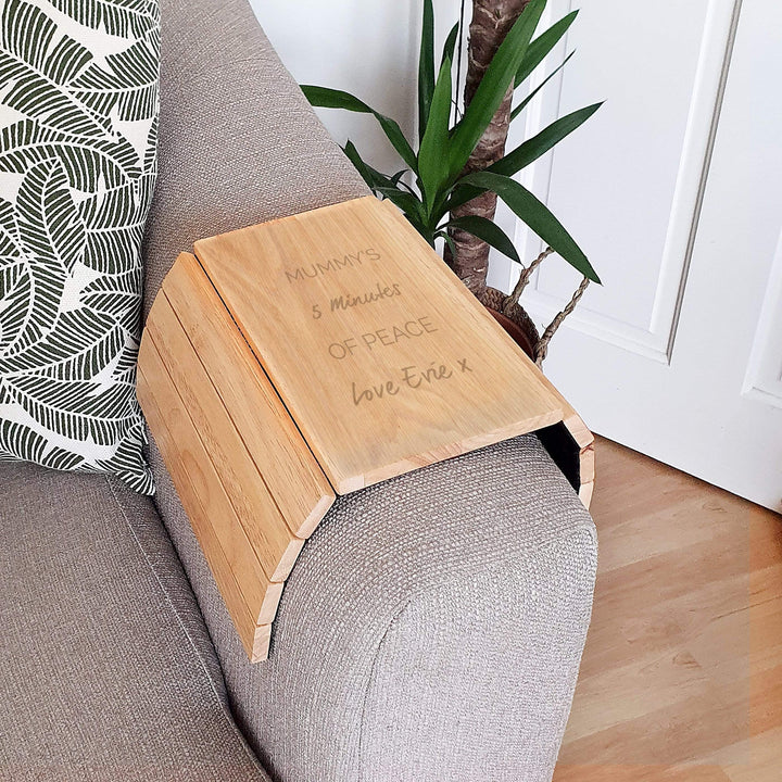 Personalised Memento Wooden Personalised Free Text Wooden Sofa Tray