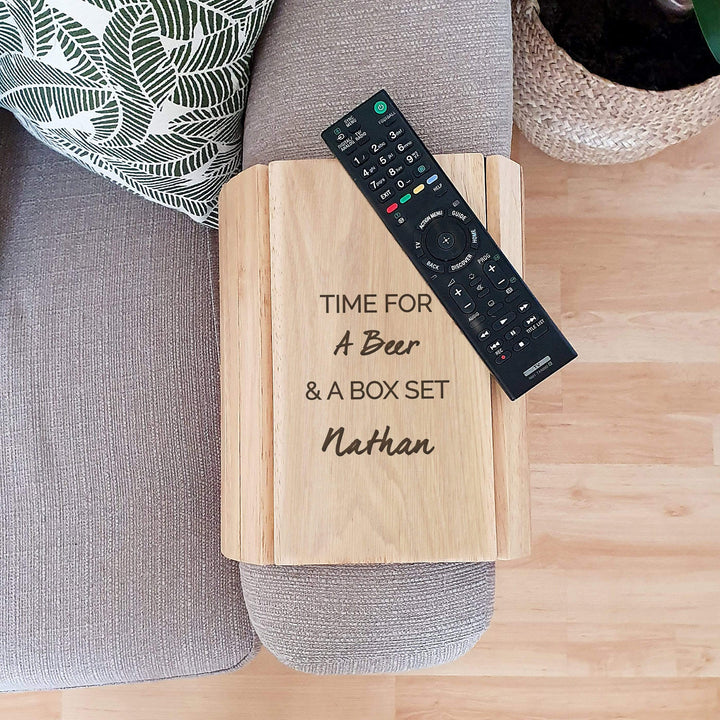Personalised Memento Wooden Personalised Free Text Wooden Sofa Tray