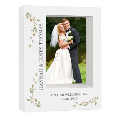 Personalised Memento Photo Frames, Albums and Guestbooks Personalised Wedding Box Photo Frame 5x7