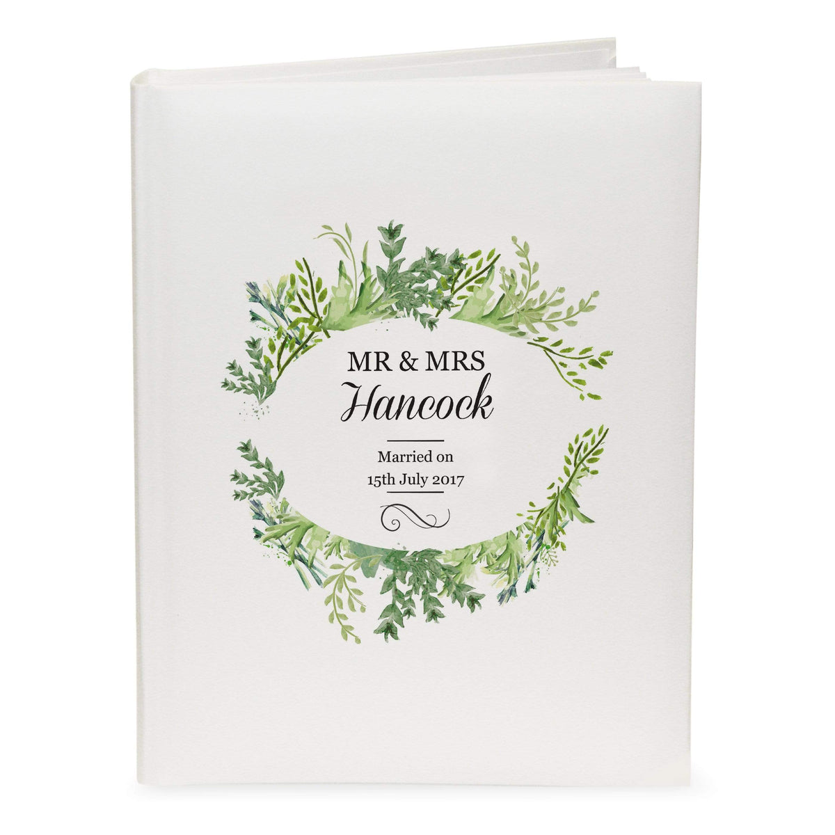 Personalised Memento Photo Frames, Albums and Guestbooks Personalised Fresh Botanical Traditional Album