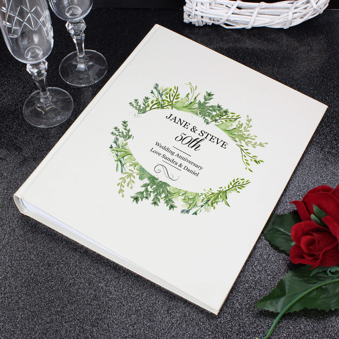 Personalised Memento Photo Frames, Albums and Guestbooks Personalised Fresh Botanical Traditional Album