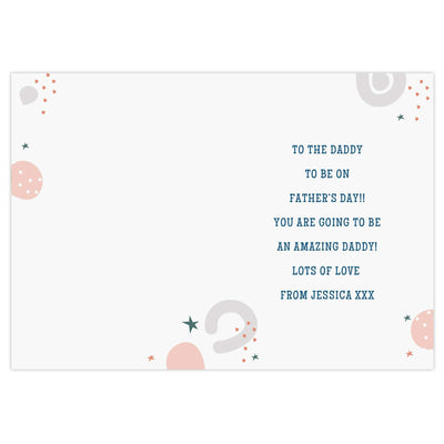 Personalised Memento Personalised From the Bump Father's Day Card